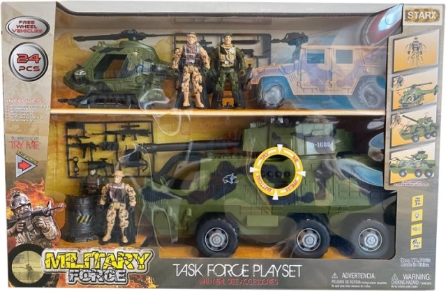 Grande set di veicoli militari con effetti sonori