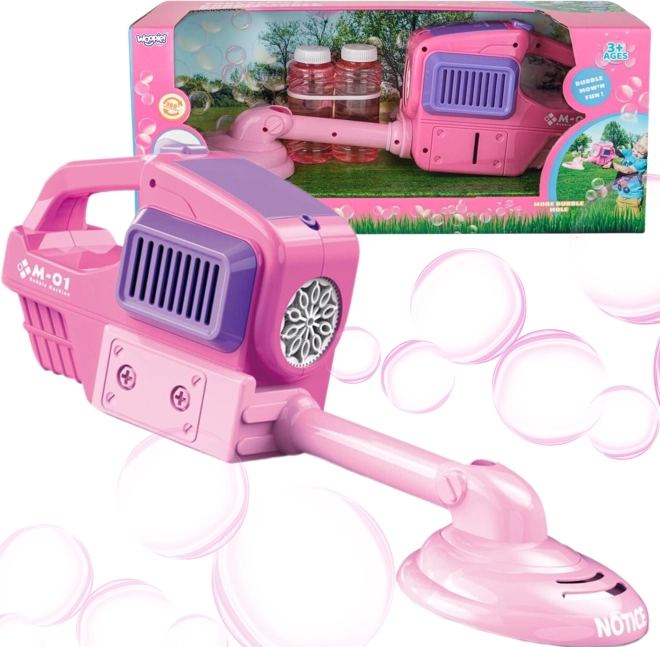 WOOPIE pistola per bolle di sapone con accessorio tagliaerba, rosa
