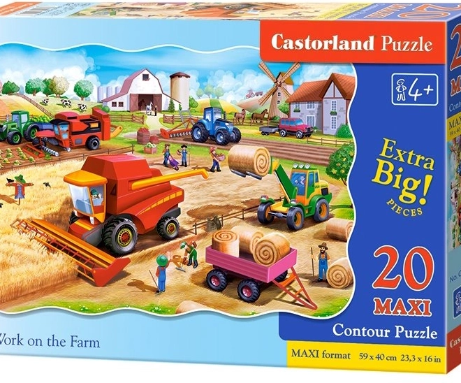 Puzzle 20 pezzi MAXI Lavoro in fattoria