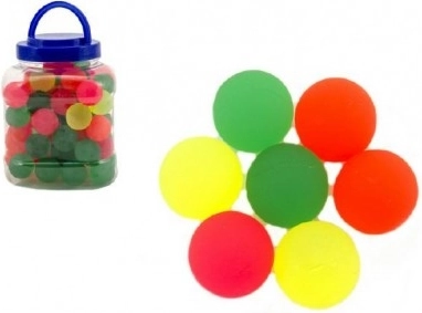 Palline rimbalzanti colorate 3,2 cm in barattolo 70 pz