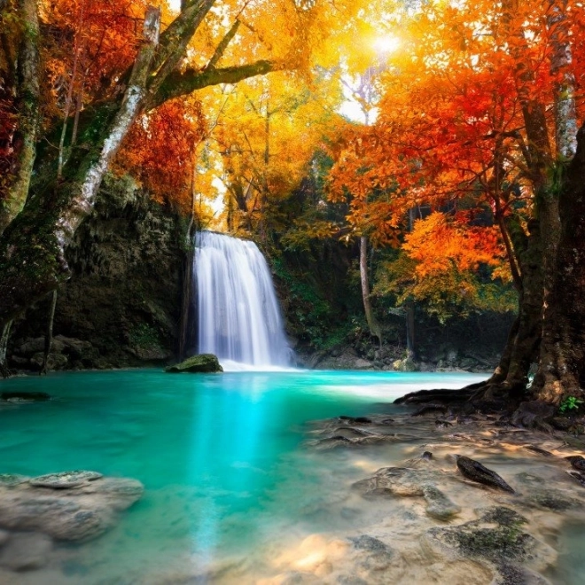 Puzzle Cascata nella Foresta Profonda 1500 Pezzi