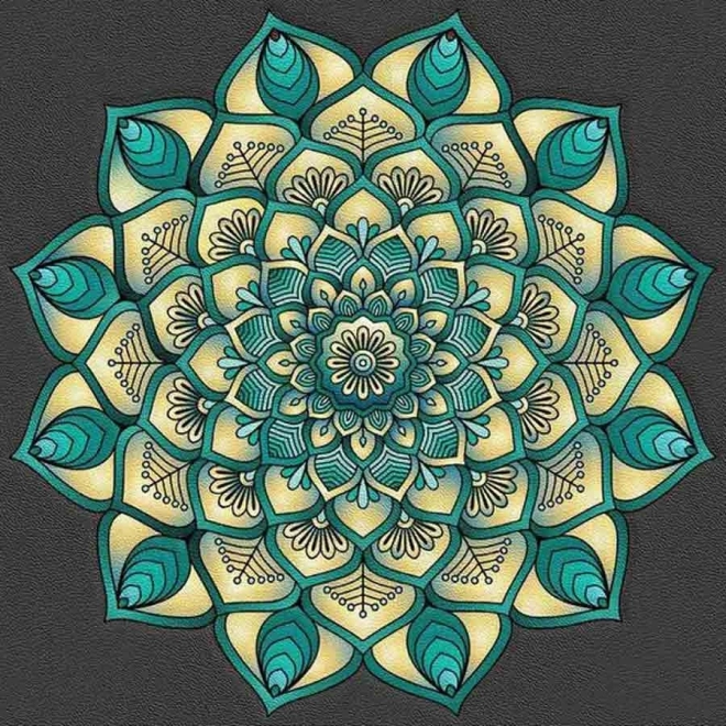 Dipinto Diamante Mandala Turchese 30x40 cm