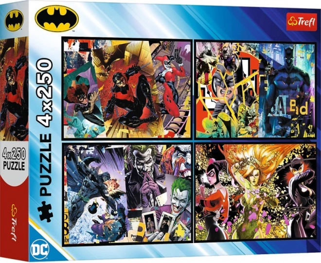Puzzle 4 × 250 pezzi BATMAN