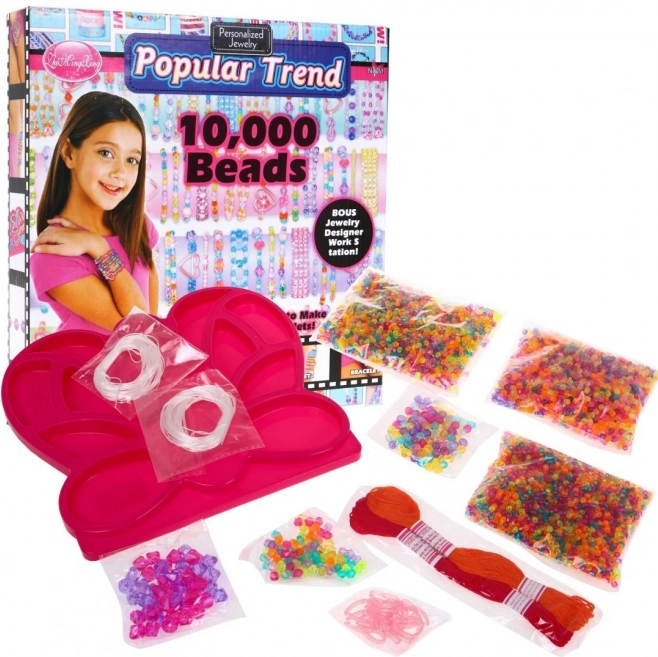 set creativo per creare gioielli per bambini 6+ con perline e vassoio a farfalla, oltre 10.000 pezzi