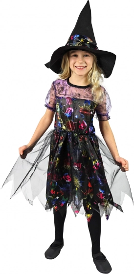 Costume streghetta per bambina nero-viola