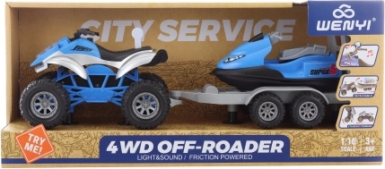 Quad con scooter a batteria – Blu