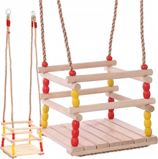 Altalena da giardino in legno per bambini