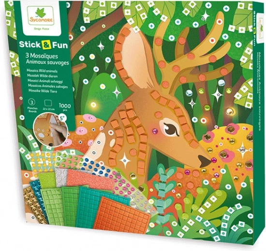 Set di mosaici animali del bosco