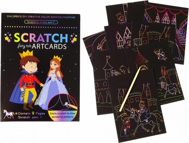 Libro da colorare grattabile per bambini – regno