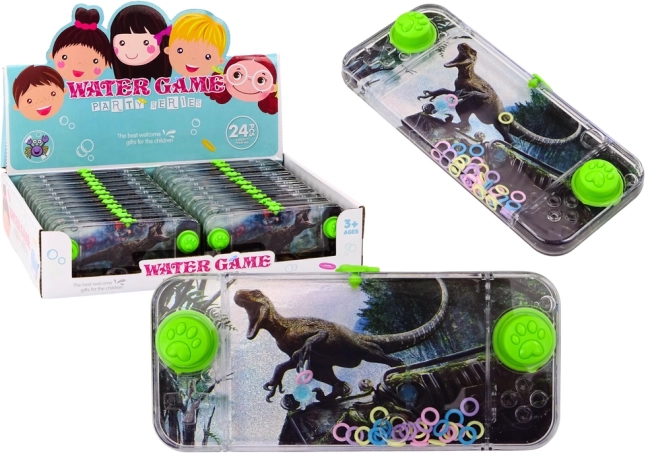 Gioco d’abilità ad acqua tascabile dinosauro Velociraptor – console tascabile, verde