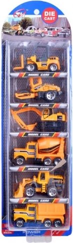 Set di 6 veicoli in metallo per bambini – Costruzione