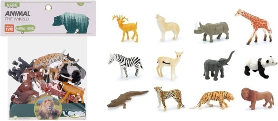 Set di figurine di fauna selvatica 12 pz