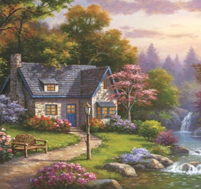 Puzzle Chalet a Stonybrook Falls 2000 pezzi