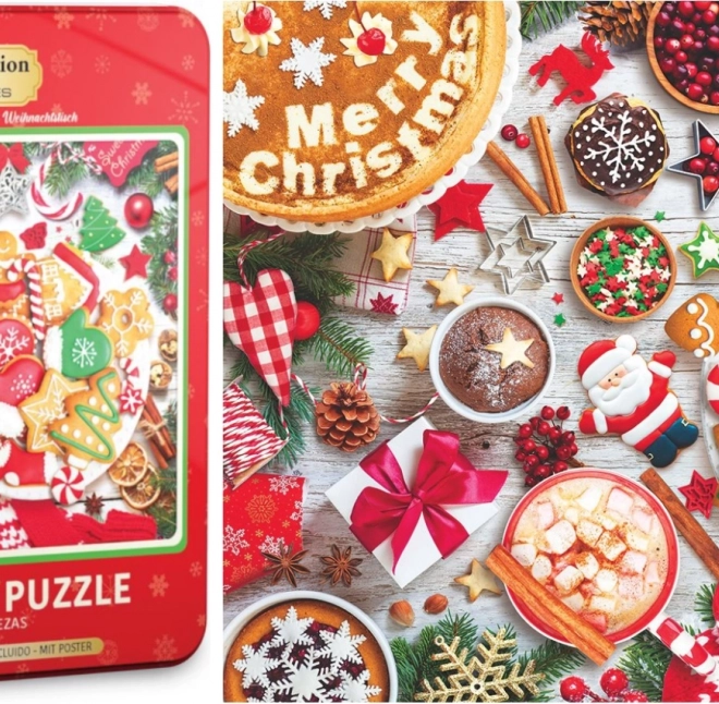 Eurographics puzzle Tavolo di Natale 1000 pezzi in scatola di latta