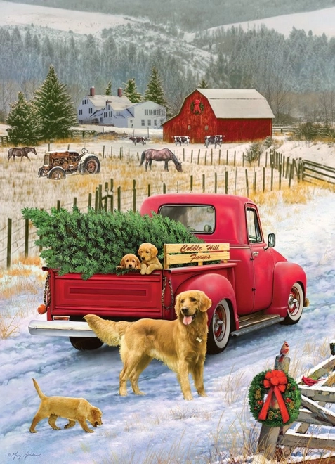 Puzzle Natale in fattoria 1000 pezzi Cobble Hill
