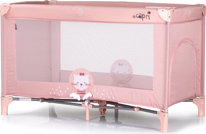 Lettino da viaggio CHIPOLINO Capri Cat rosa