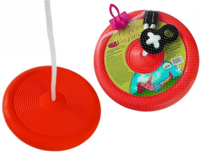 Altalena da giardino per bambini con piatto rotondo 423 – Rosso