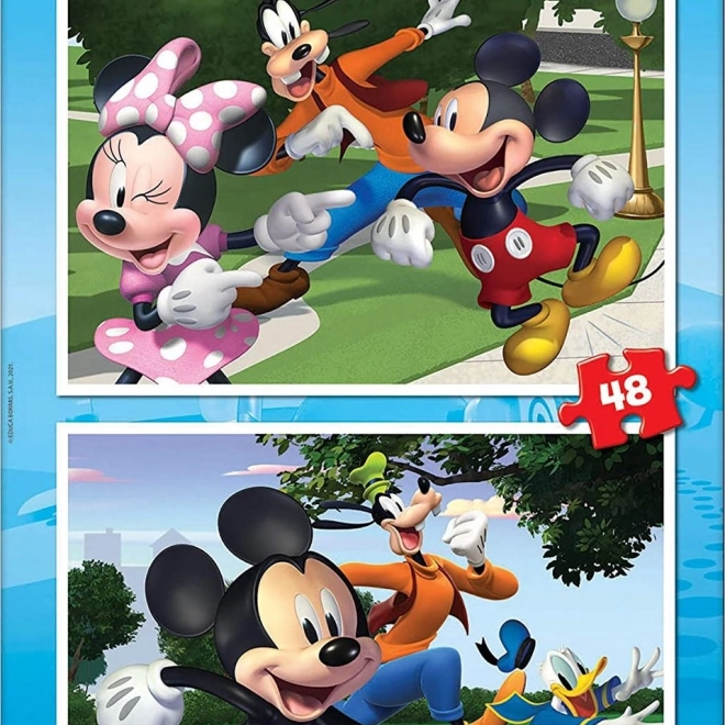 Puzzle Mickey e amici 2x48 pezzi