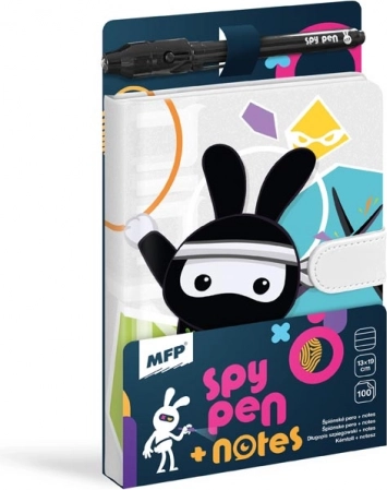 Blocco note con magnete SPY NOTES - coniglio ninja nero