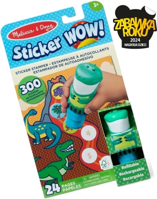 Set creativo di adesivi con dinosauri – Melissa & Doug