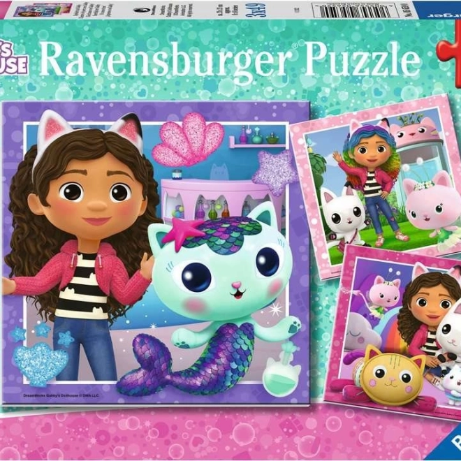 Puzzle 3x49 pezzi La casa del gattino Gabi
