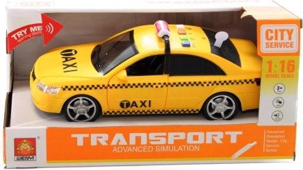Taxi in plastica a batteria con luci e suoni