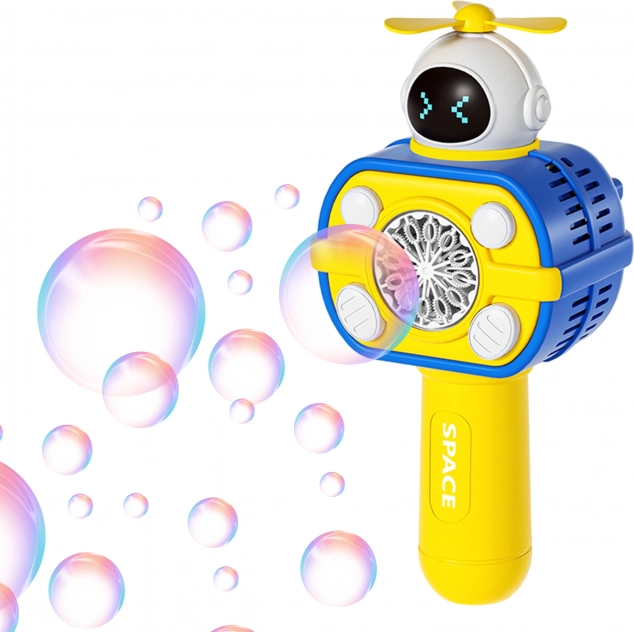 WOOPIE Astronaut macchina per bolle per bambini gialla