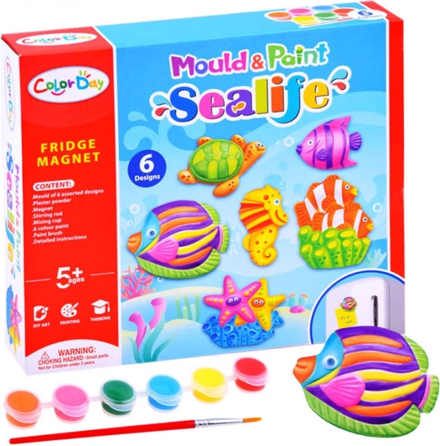 Set creativo di magneti a tema mondo marino