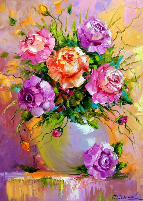 Puzzle bouquet di rose 1000 pezzi