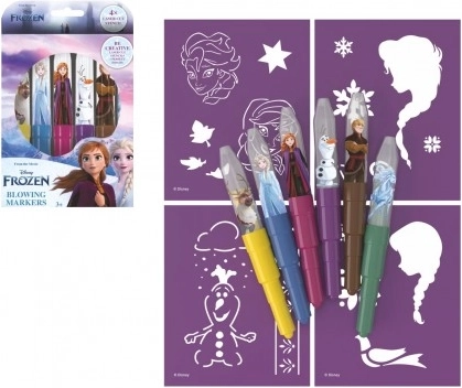 Pennarelli a soffiatura con stencil Frozen