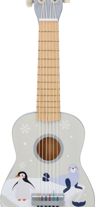 Chitarra in legno animali artici