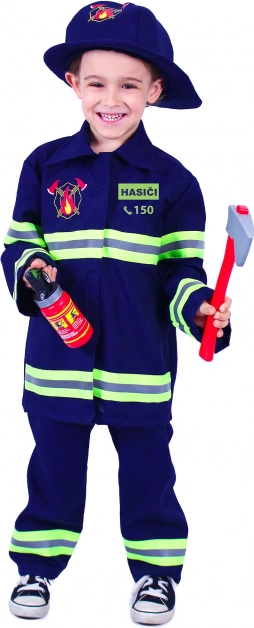 Costume da pompiere per bambini con stampa ceca – taglia M (6–8 anni)