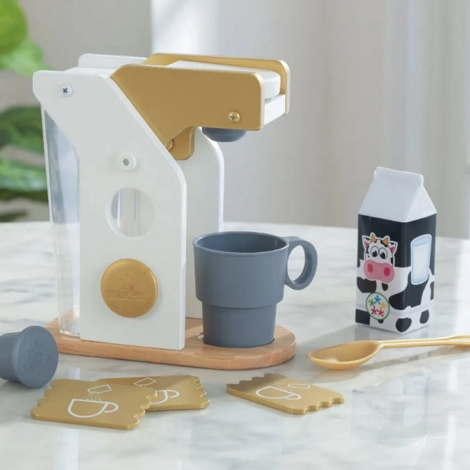 Macchina da caffè per bambini con accessori – dorata KIDKRAFT