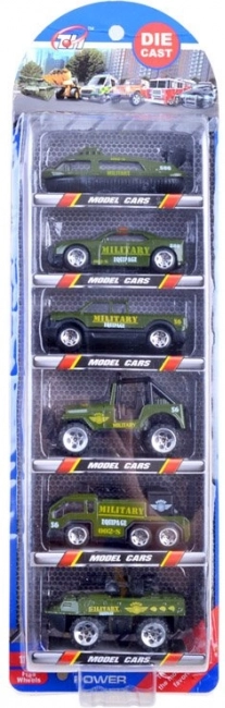 Set di 6 veicoli in metallo per bambini – Esercito