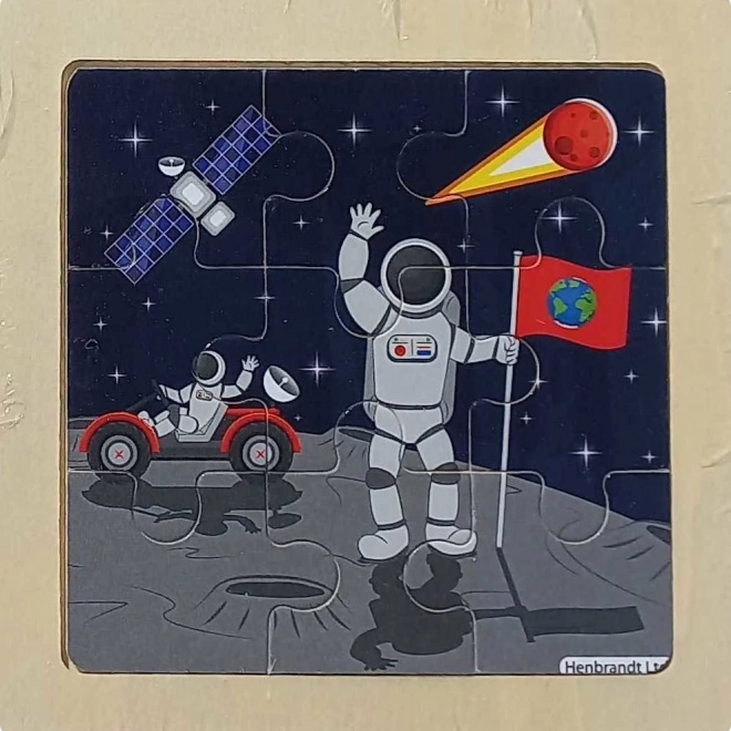 Puzzle in legno Spazio – Sulla Luna, 9 pezzi