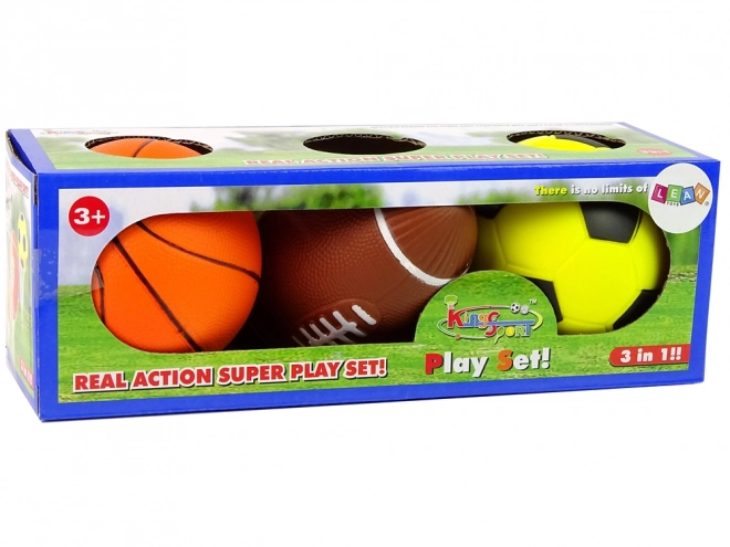 Set di tre palline morbide sportive