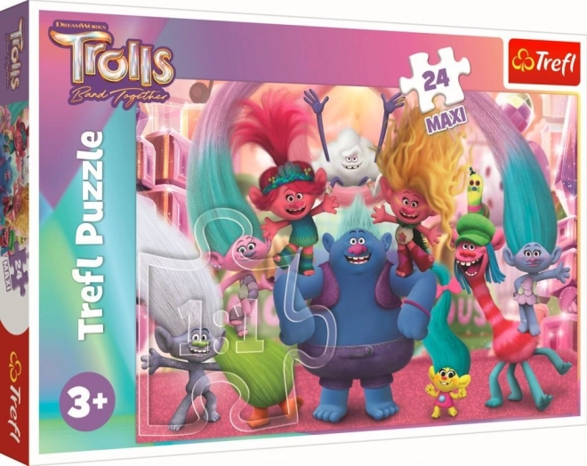 Puzzle TROLLS 3 Maxi 24 Pezzi