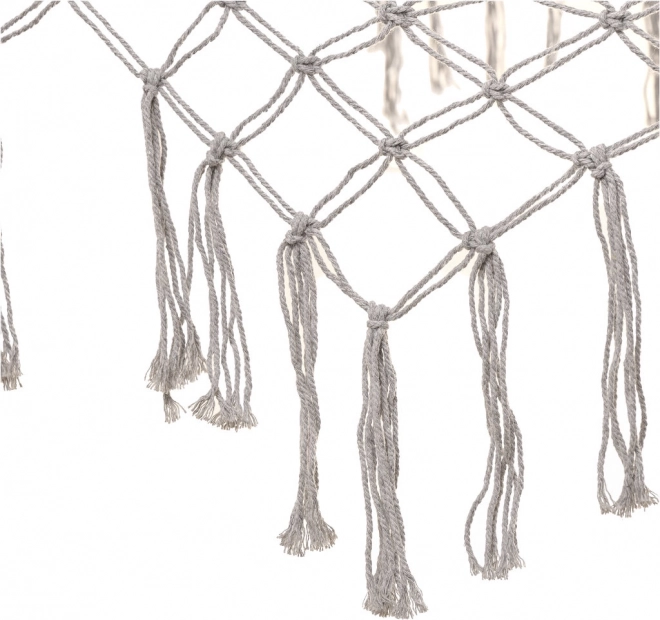 Amaca da giardino Boho con frange grigia 200 cm