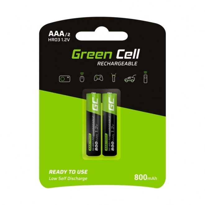 Batterie Ricaricabili Green Cell AAA 800mAh