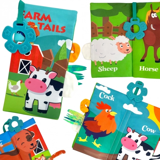 Libro Sensoriale Animali con Code per Neonati Woopie