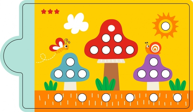 Gioco magnetico per il riconoscimento dei colori con dinosauro