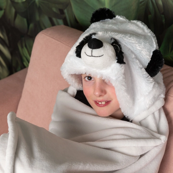 Coperta con Cappuccio Animale Cozy Noxxiez Panda