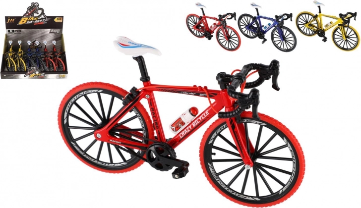 Bicicletta finger in metallo/plastica 19 cm in diversi colori