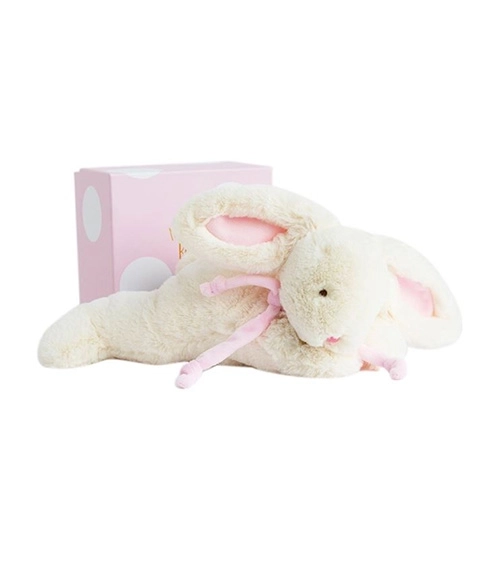 Coniglio peluche rosa confezione regalo