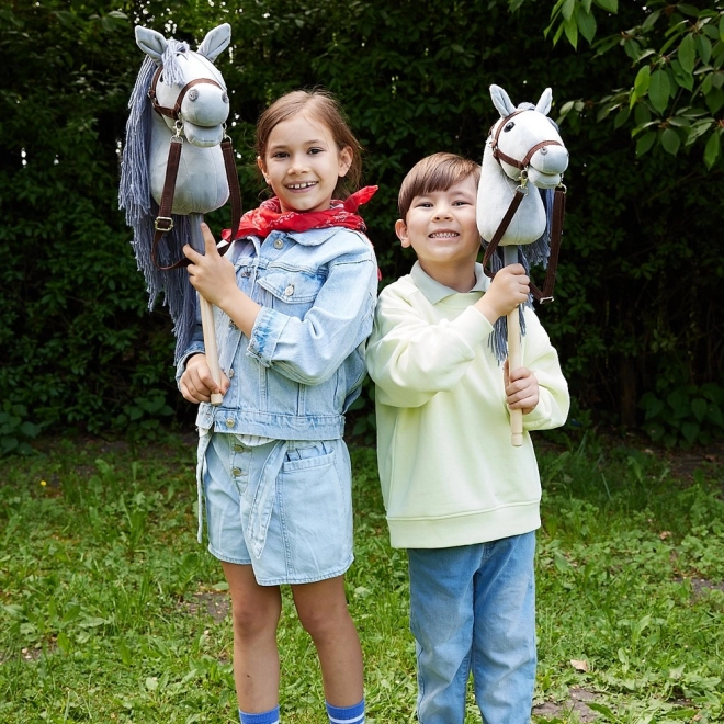 Cavallo a bastone Hoppihorse grigio