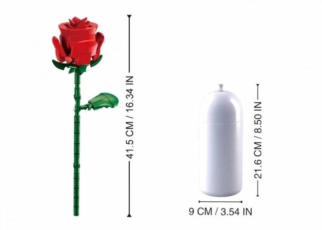 Rosa rossa in vaso Sluban