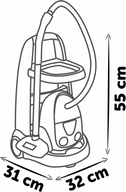 Carrello per pulizie con aspirapolvere Smoby