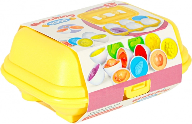 Giocattolo educativo per bambini Montessori - Riconoscimento delle forme e dei colori con uova