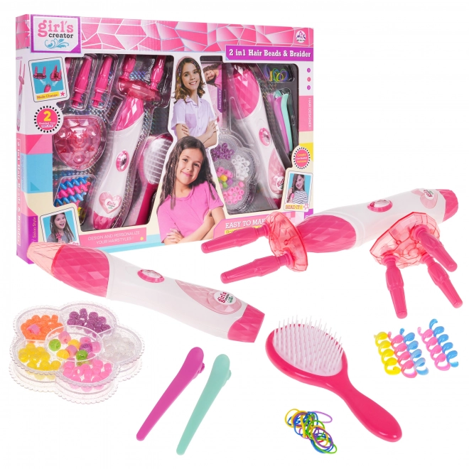 Set per capelli acconciature e perline