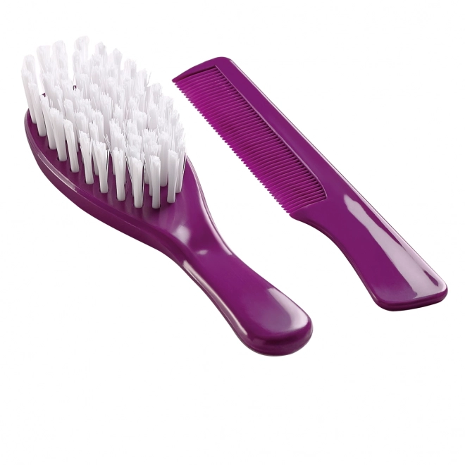 Set spazzola e pettine per capelli viola